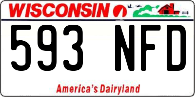 WI license plate 593NFD