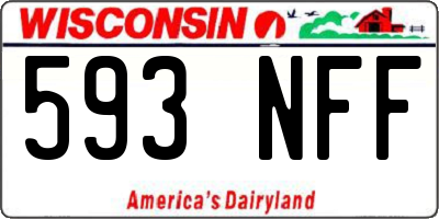 WI license plate 593NFF