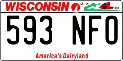 WI license plate 593NFO