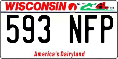 WI license plate 593NFP
