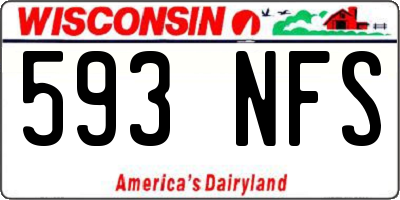WI license plate 593NFS