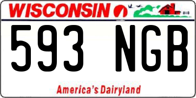 WI license plate 593NGB