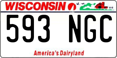 WI license plate 593NGC