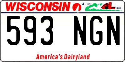 WI license plate 593NGN