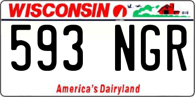 WI license plate 593NGR