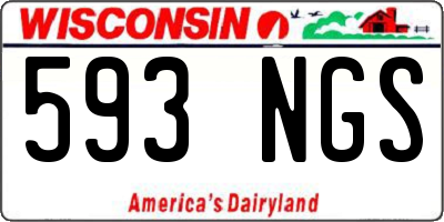 WI license plate 593NGS