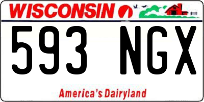 WI license plate 593NGX