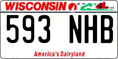 WI license plate 593NHB