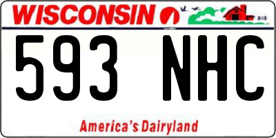 WI license plate 593NHC