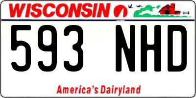 WI license plate 593NHD