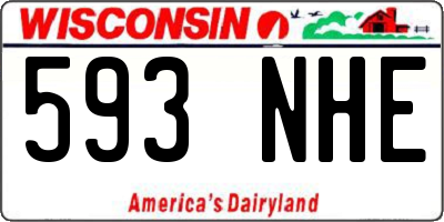 WI license plate 593NHE