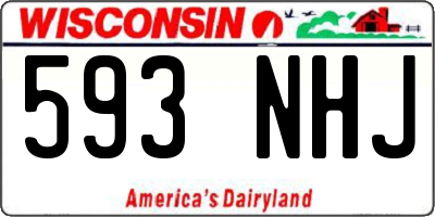 WI license plate 593NHJ