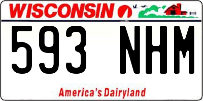 WI license plate 593NHM