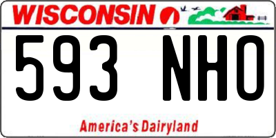 WI license plate 593NHO