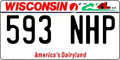WI license plate 593NHP