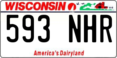WI license plate 593NHR