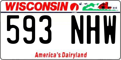 WI license plate 593NHW