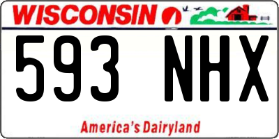 WI license plate 593NHX