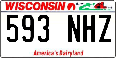 WI license plate 593NHZ