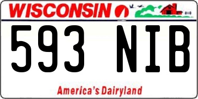 WI license plate 593NIB