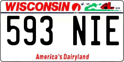 WI license plate 593NIE