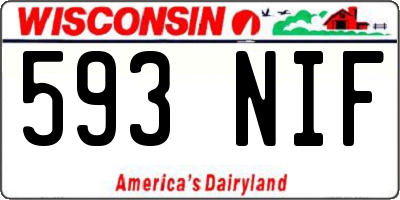 WI license plate 593NIF