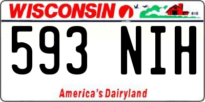 WI license plate 593NIH