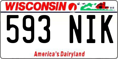 WI license plate 593NIK