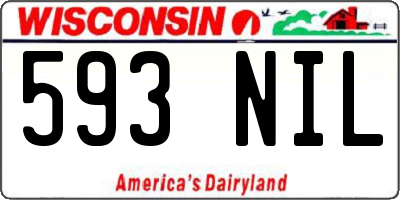 WI license plate 593NIL