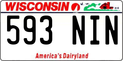 WI license plate 593NIN