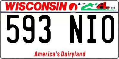 WI license plate 593NIO