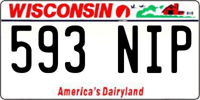 WI license plate 593NIP