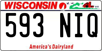 WI license plate 593NIQ