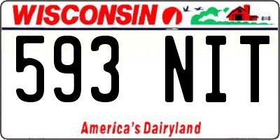 WI license plate 593NIT