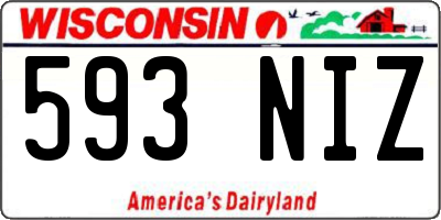WI license plate 593NIZ
