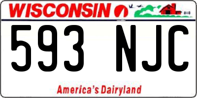 WI license plate 593NJC
