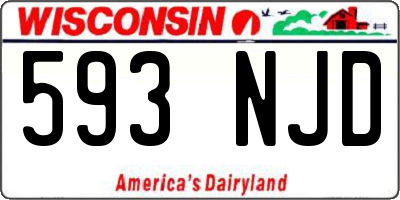 WI license plate 593NJD