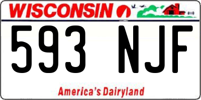 WI license plate 593NJF