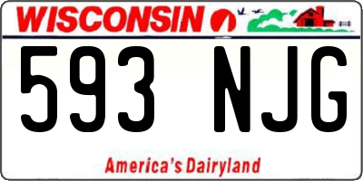 WI license plate 593NJG