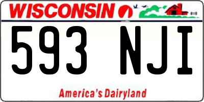 WI license plate 593NJI