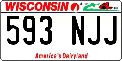 WI license plate 593NJJ