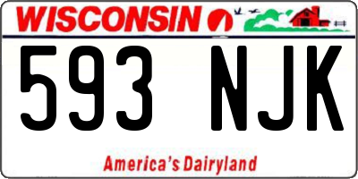 WI license plate 593NJK