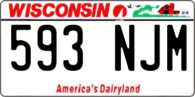 WI license plate 593NJM