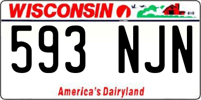 WI license plate 593NJN