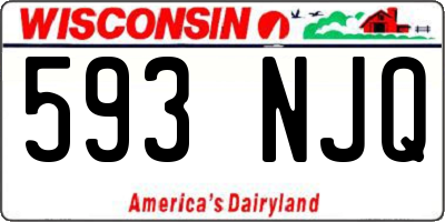 WI license plate 593NJQ