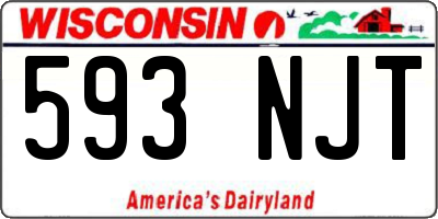 WI license plate 593NJT