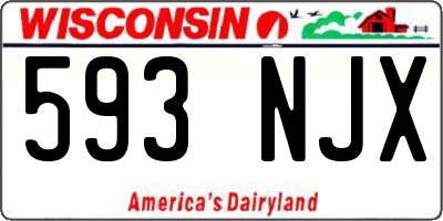WI license plate 593NJX