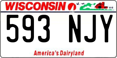 WI license plate 593NJY
