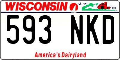 WI license plate 593NKD