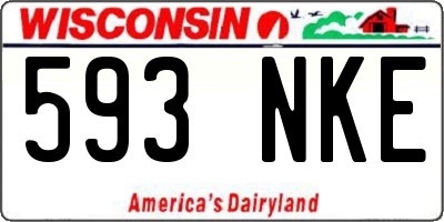 WI license plate 593NKE